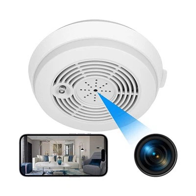 Câmera de babá de detector de fumaça 4K HD